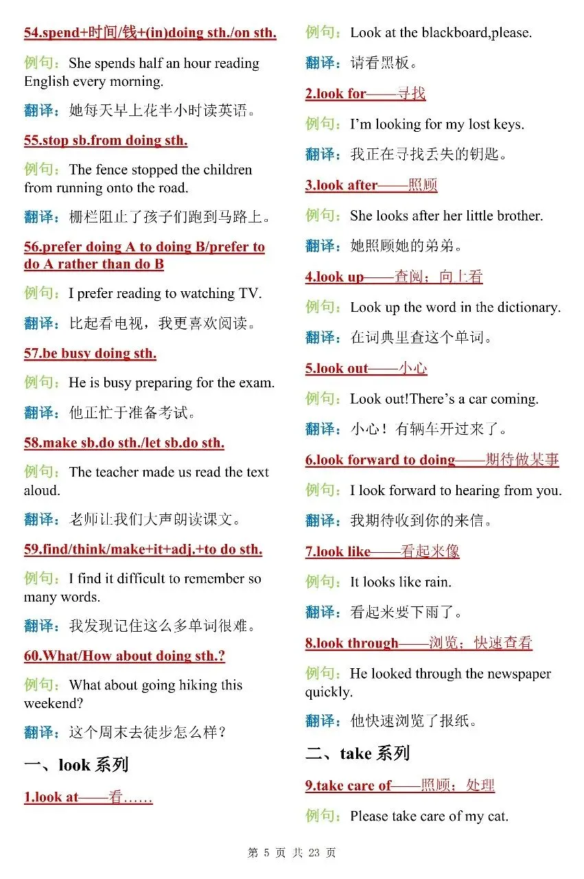 建议打印! 中考英语300个核心句型搭配 学霸都在反复记-第5张图片-四季读书网