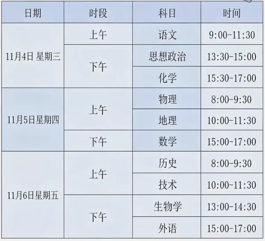 浙江新学期过半!11月高三模考时间出炉大盘点,一模最早11月2日开考!-第26张图片-四季读书网 浙江新学期过半!11月高三模考时间出炉大盘点,一模最早11月2日开考!-第26张图片-四季读书网