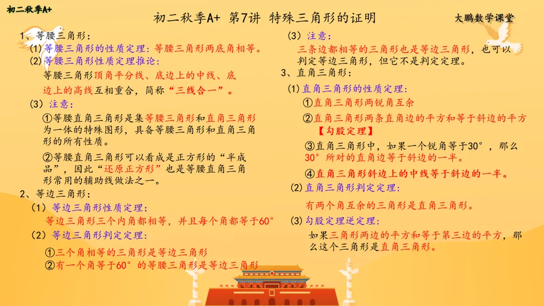 【初二秋A+】第7讲 特殊三角形的证明-第1张图片-四季读书网 【初二秋A+】第7讲 特殊三角形的证明-第1张图片-四季读书网