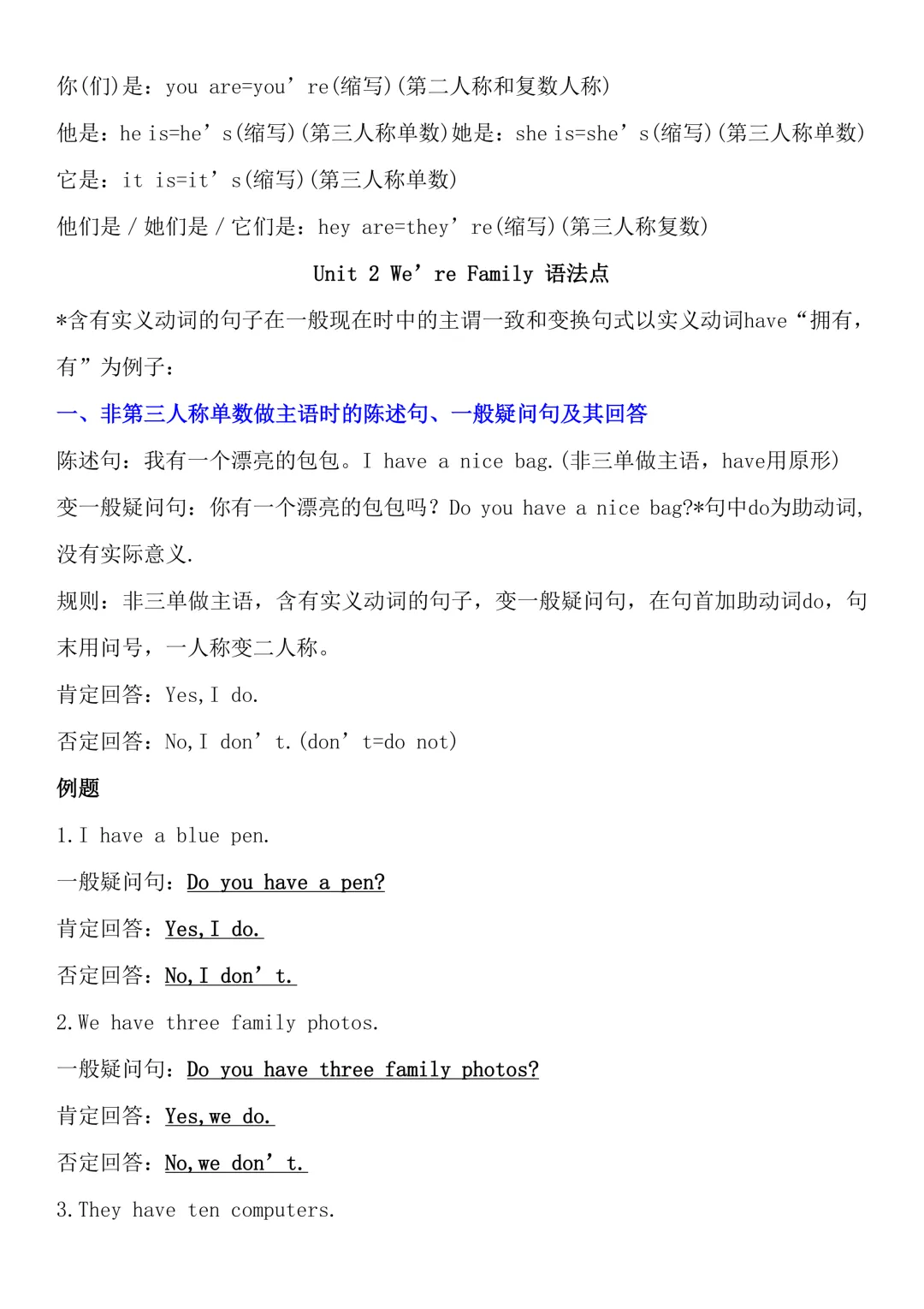 【七上英语人教版】期中考考点汇总 54页~高清版可打印-第14张图片-四季读书网