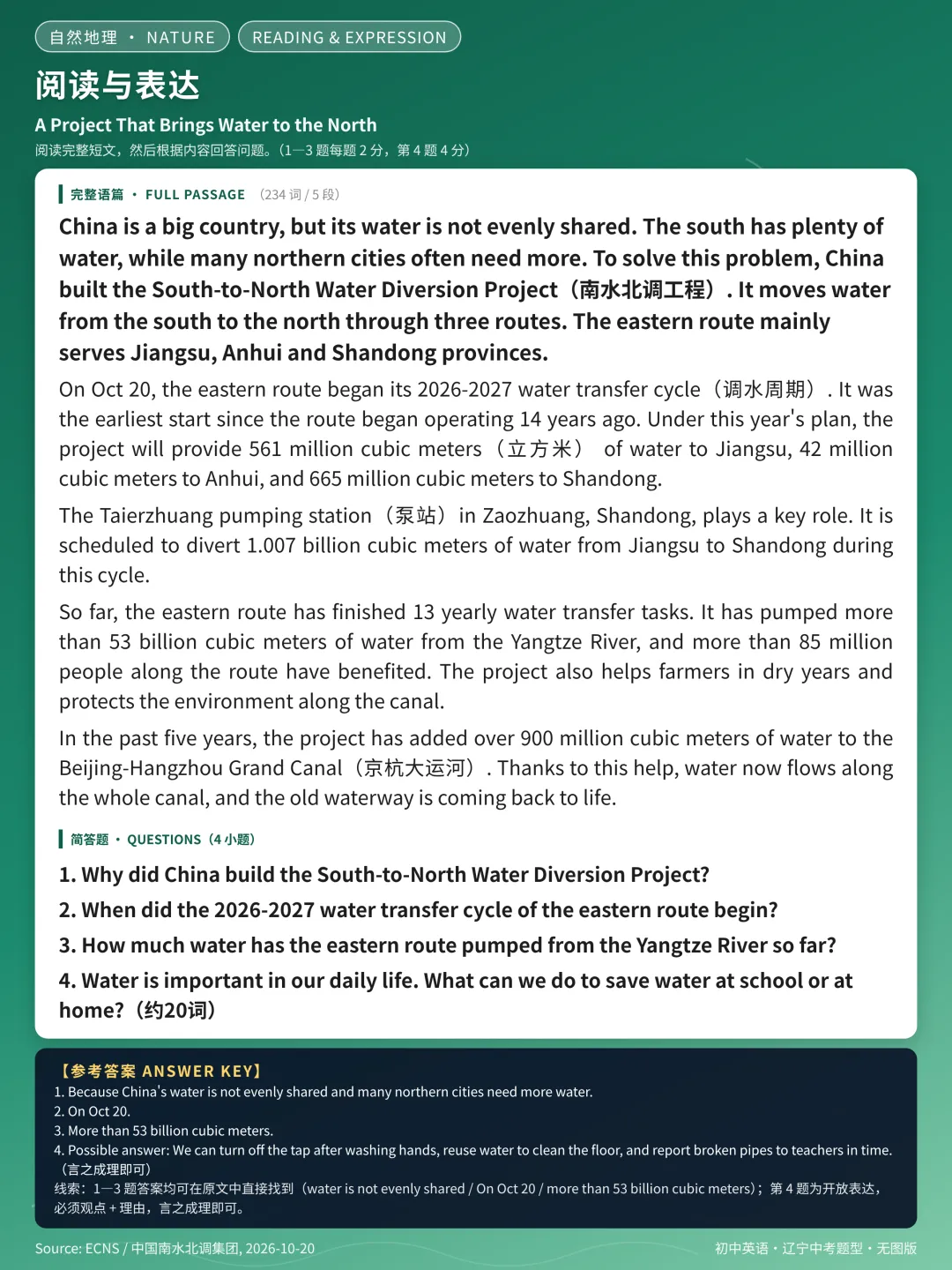 中考英语时文 | {10月21日} 文章与素材-第4张图片-四季读书网 中考英语时文 | {10月21日} 文章与素材-第4张图片-四季读书网