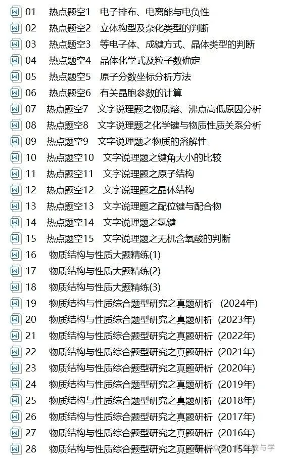 高考化学二轮||物质结构与性质大题逐空突破-第2张图片-四季读书网