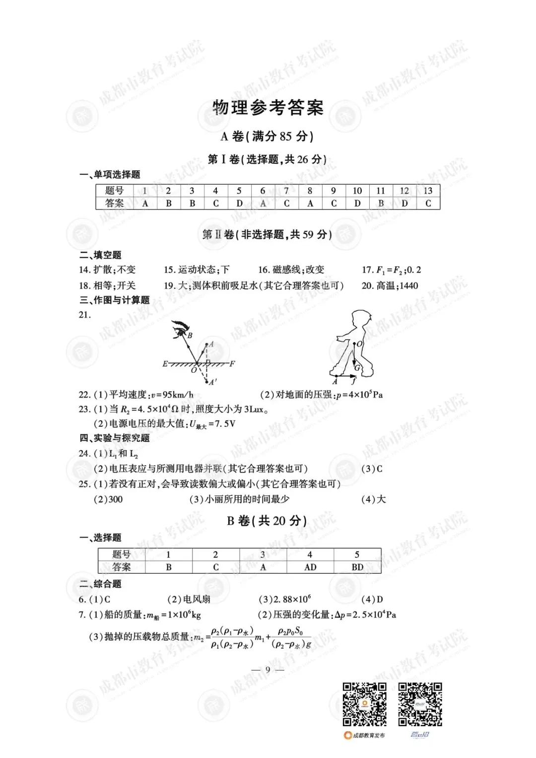 重磅!25年成都中考试题及参考答案已出-第23张图片-四季读书网 重磅!25年成都中考试题及参考答案已出-第23张图片-四季读书网