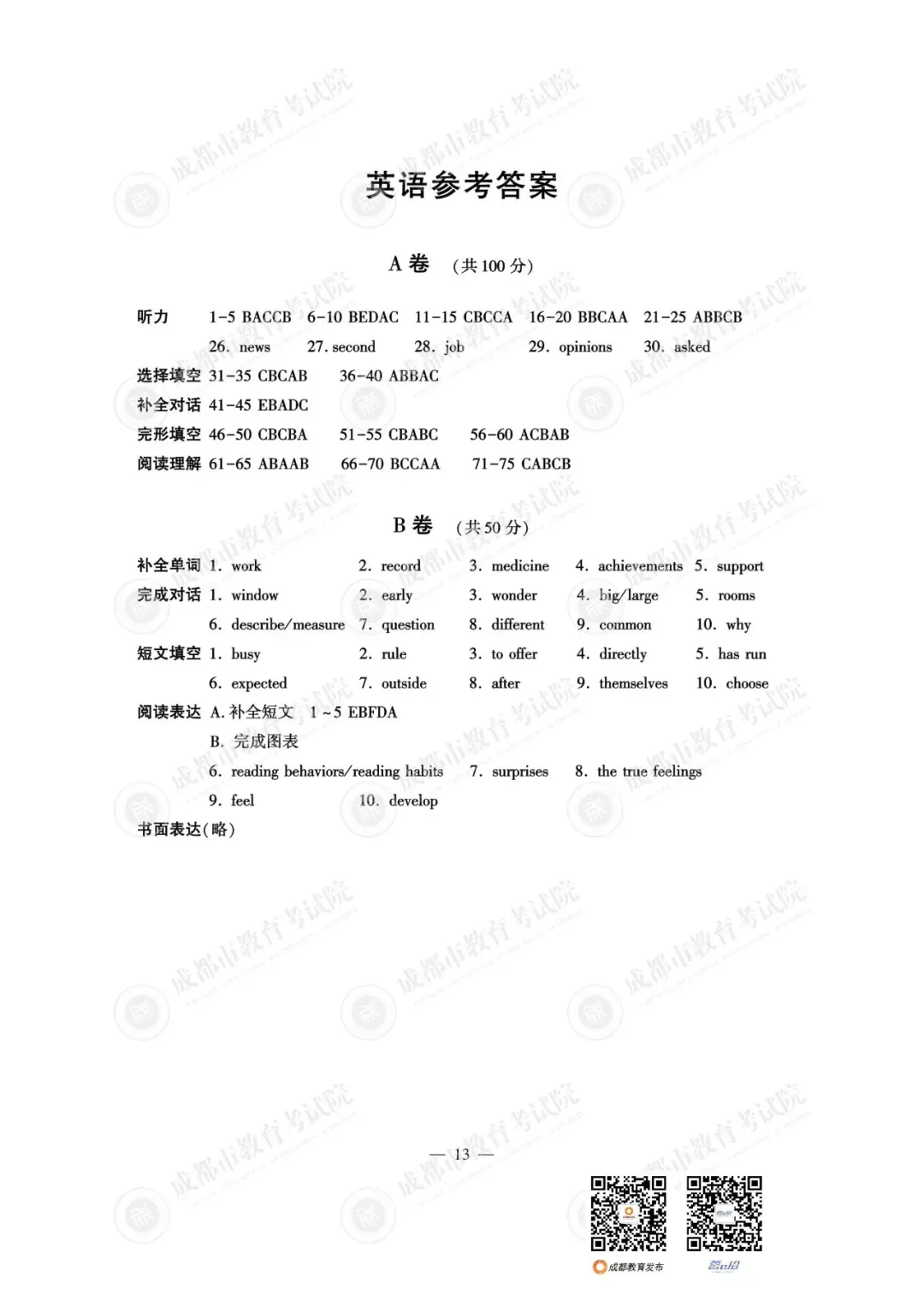 重磅!25年成都中考试题及参考答案已出-第54张图片-四季读书网 重磅!25年成都中考试题及参考答案已出-第54张图片-四季读书网
