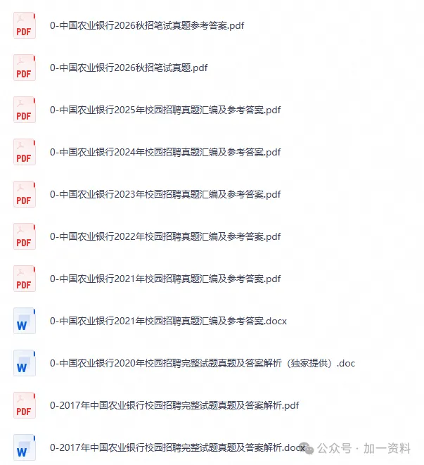 27中国农业银行秋招资料含26年笔试真题及答案题库模拟卷-第2张图片-四季读书网 27中国农业银行秋招资料含26年笔试真题及答案题库模拟卷-第2张图片-四季读书网