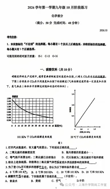 中考| 上海初三各科10月月考卷(华育/建平/普陀/宝山)-第8张图片-四季读书网