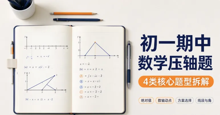初一期中数学拉分就靠这 4 道压轴!吃透步骤,多拿十几分-第1张图片-四季读书网 初一期中数学拉分就靠这 4 道压轴!吃透步骤,多拿十几分-第1张图片-四季读书网