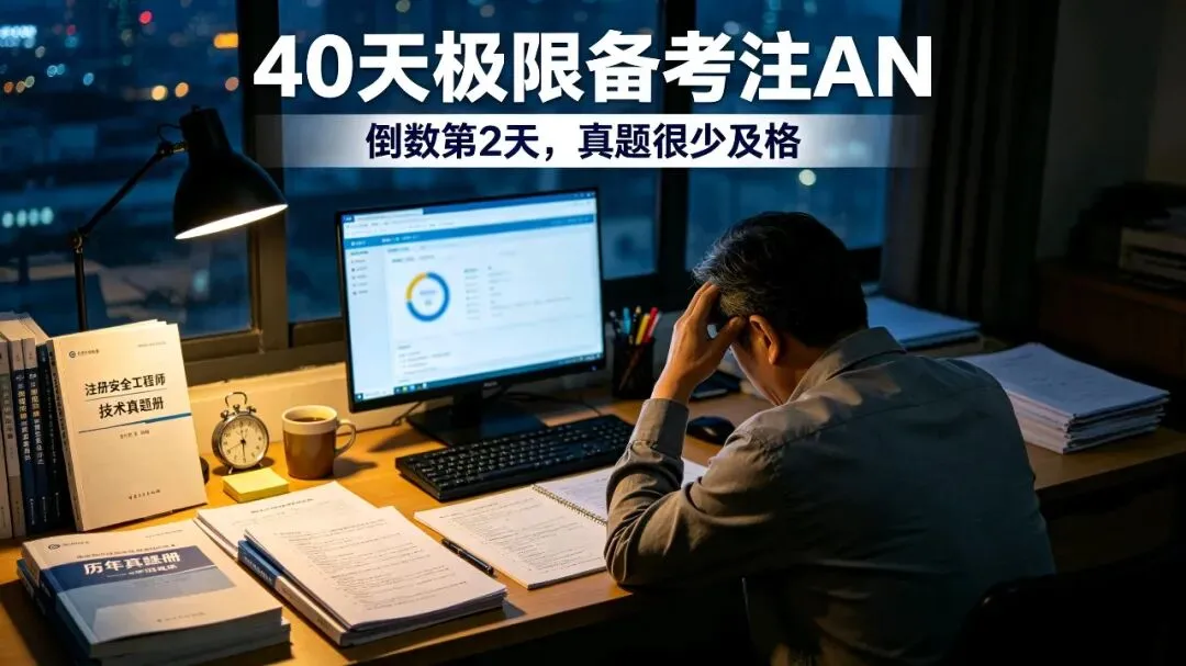 40天极限备考注安第39天|倒数2天,真题常年不及格,焦虑但绝不躺平-第1张图片-四季读书网