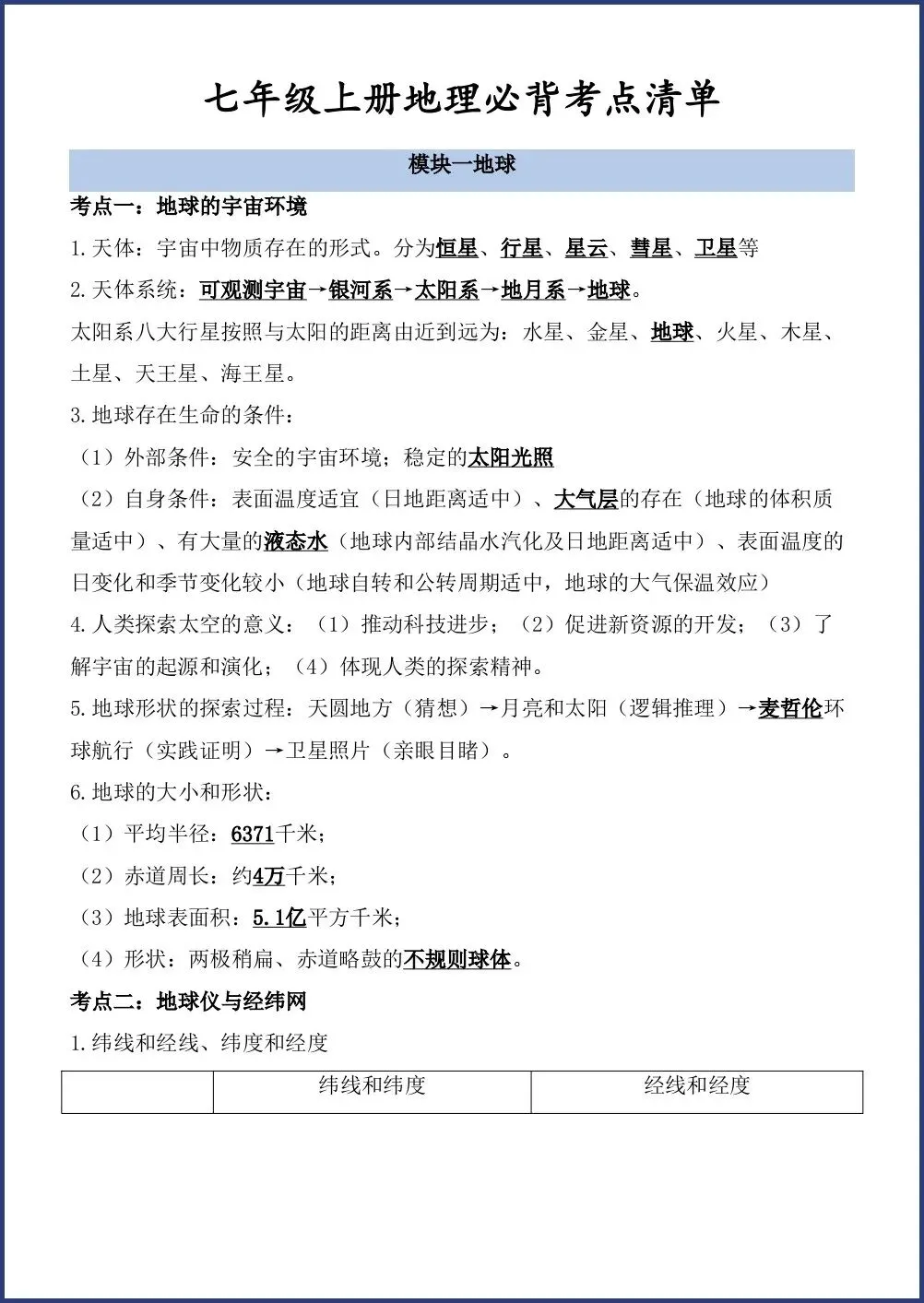 初一新教材七上地理全册课文基础知识点梳理背读总结电子打印版!(2026 新)-第1张图片-四季读书网 初一新教材七上地理全册课文基础知识点梳理背读总结电子打印版!(2026 新)-第1张图片-四季读书网