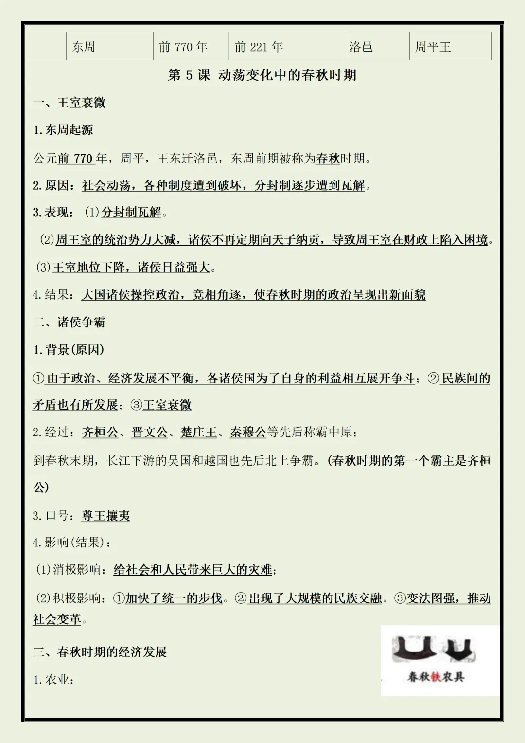 【初一】2026新版七年级上册历史全册必背重点知识清单,完整版可打印-第10张图片-四季读书网 【初一】2026新版七年级上册历史全册必背重点知识清单,完整版可打印-第10张图片-四季读书网