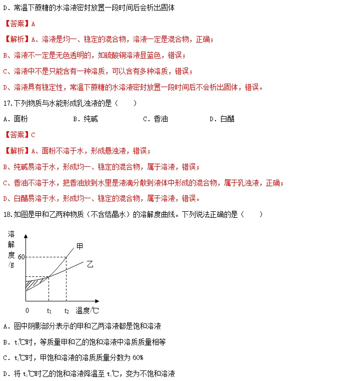 中考化学 | 必背核心要点 化学基本概念和计算公式可打印-第8张图片-四季读书网 中考化学 | 必背核心要点 化学基本概念和计算公式可打印-第8张图片-四季读书网