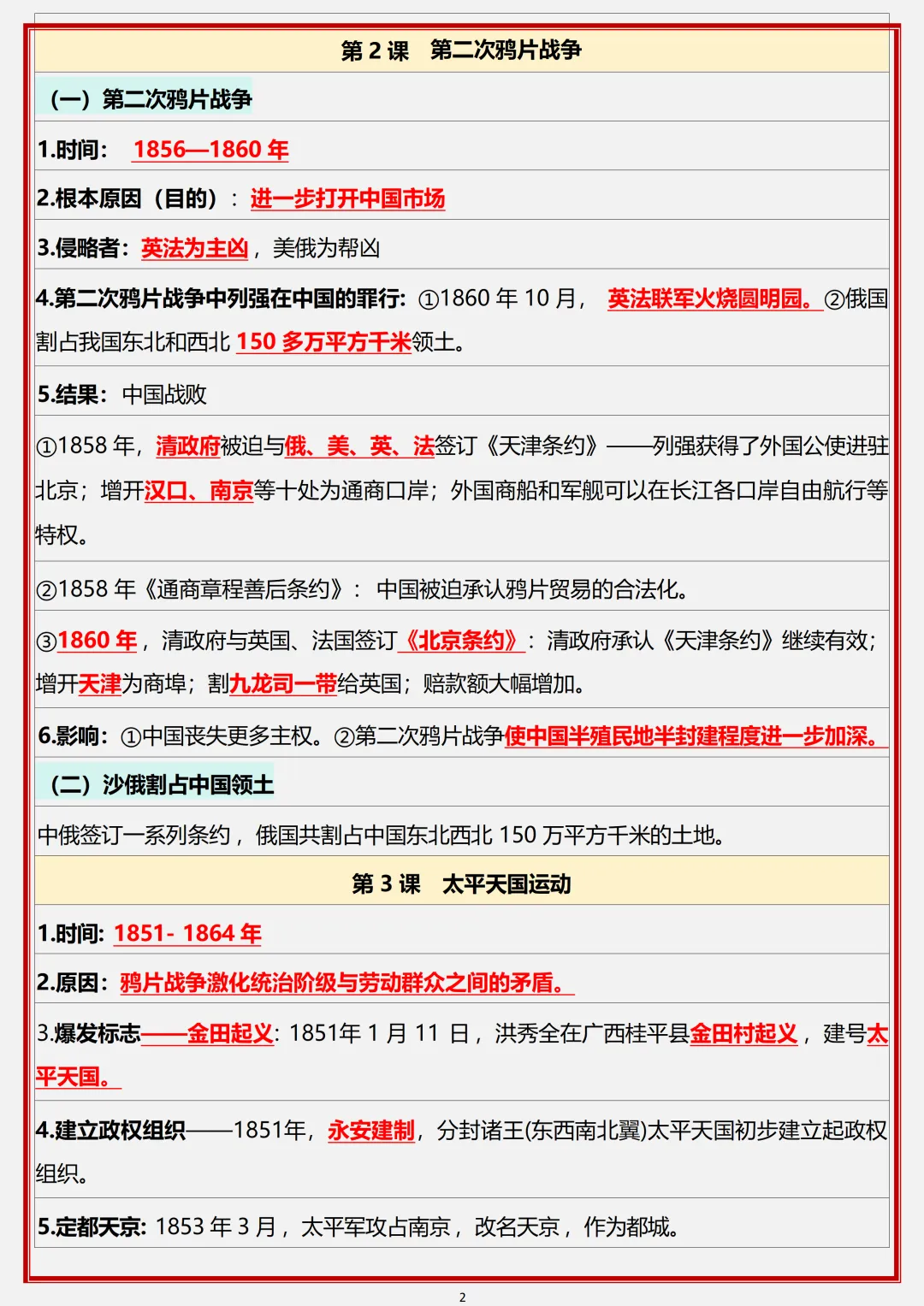 【初二】2026新教材八年级上册历史全册主要核心知识点汇总(高清版可打印)-第6张图片-四季读书网