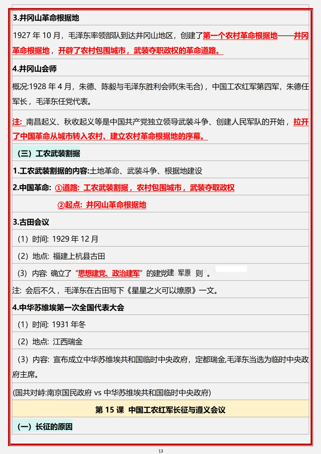 【初二】2026新教材八年级上册历史全册主要核心知识点汇总(高清版可打印)-第17张图片-四季读书网