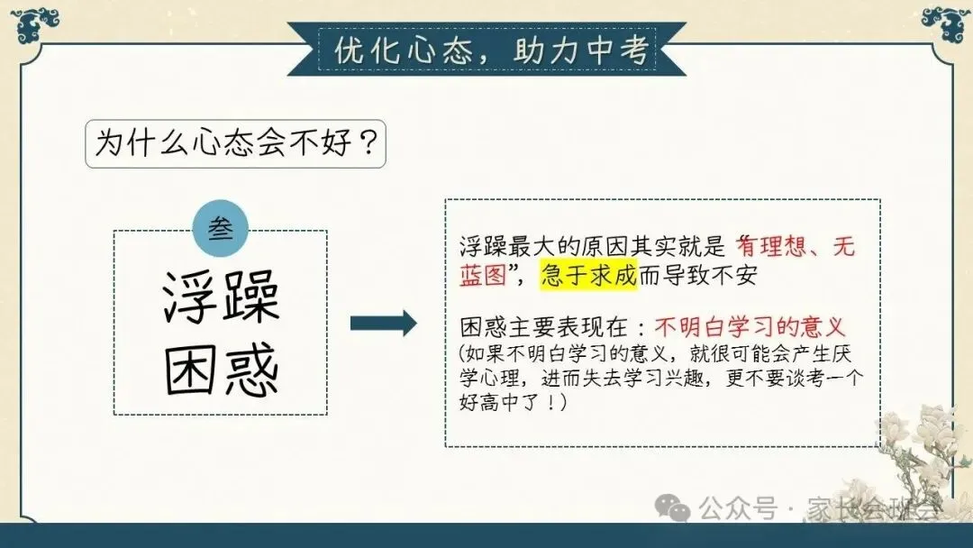 初三(九年级)上学期期中家长会ppt:初三已至 ,同心共赴.(含发言稿)-第33张图片-四季读书网