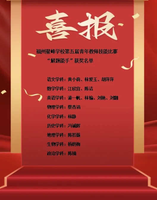 精研中考真题,锤炼讲题本领——福州鳌峰学校举行第五届青年教师教学技能比赛-第54张图片-四季读书网