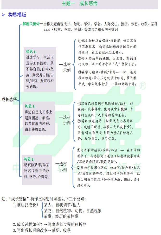 中考主题作文导写1:成长领悟类 主题解读+范文欣赏++真题面对面+素材积累-第1张图片-四季读书网 中考主题作文导写1:成长领悟类 主题解读+范文欣赏++真题面对面+素材积累-第1张图片-四季读书网