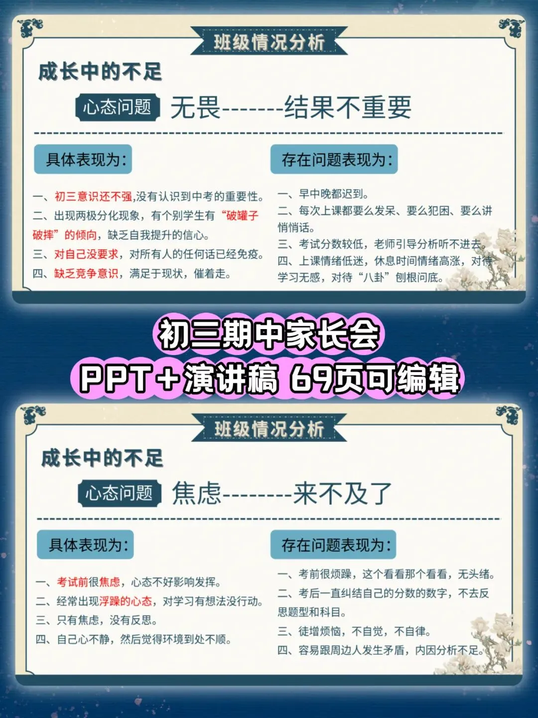 初三期中家长会来了!初三已至,同心共赴(课件+ppt)-第4张图片-四季读书网