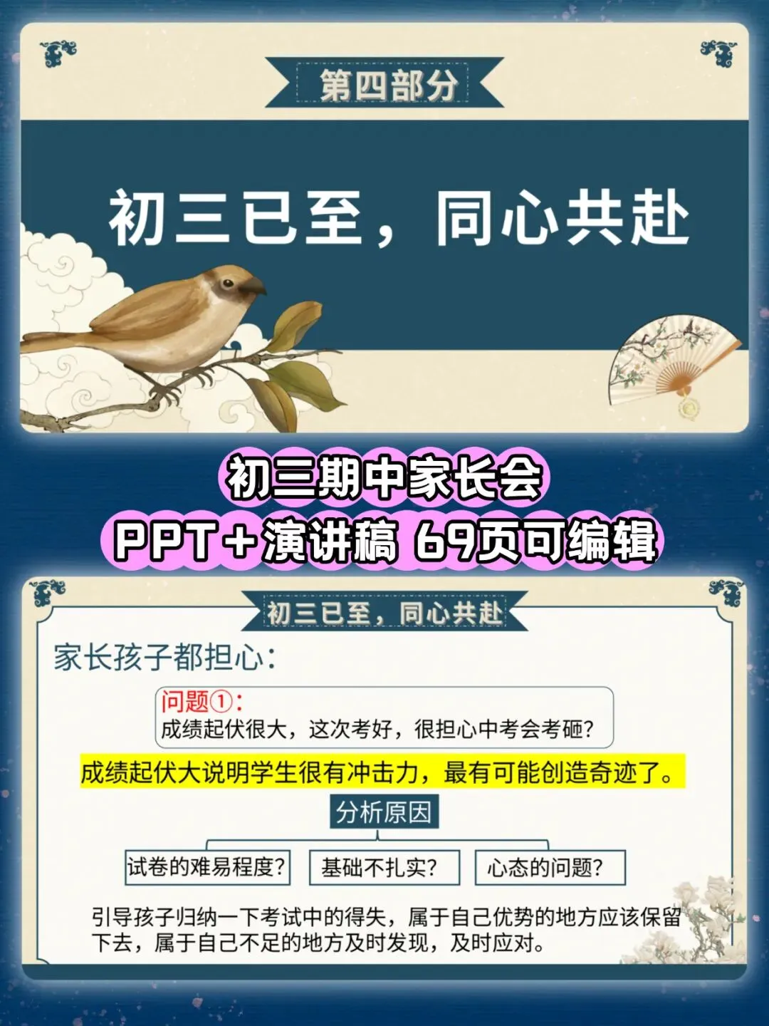 初三期中家长会来了!初三已至,同心共赴(课件+ppt)-第9张图片-四季读书网