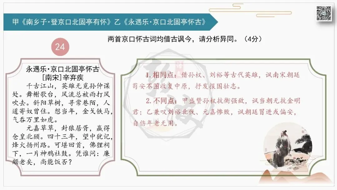 【中考古诗词复习-课件】31-写作手法-课内外对比阅读2(3元)-第29张图片-四季读书网