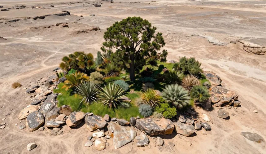 [老王说地]2026高考地理＂植被岛＂题:裸岩上没土没水,怎么长出一片林?-第1张图片-四季读书网