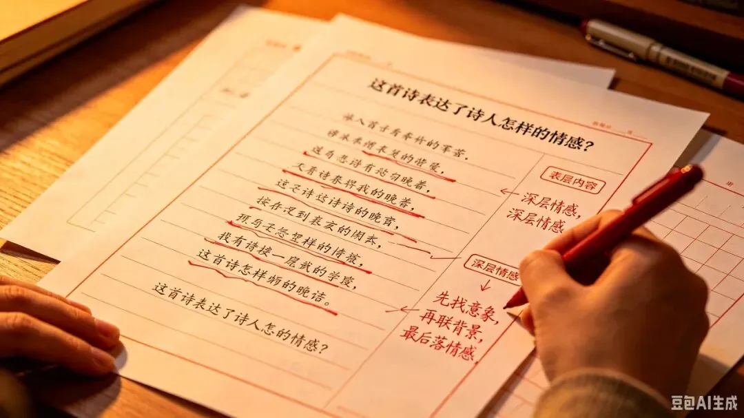 教龄30年|初三现代诗赏析总丢分?抓准3个关键点,轻松拿满分-第3张图片-四季读书网