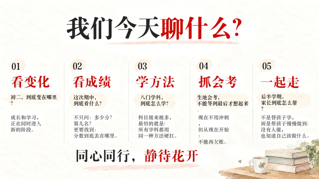初二八年级上学期期中家长会PPT课件+发言稿-第4张图片-四季读书网 初二八年级上学期期中家长会PPT课件+发言稿-第4张图片-四季读书网