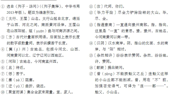 初二(上)必背内容注音(六)《愚公移山》-第4张图片-四季读书网 初二(上)必背内容注音(六)《愚公移山》-第4张图片-四季读书网