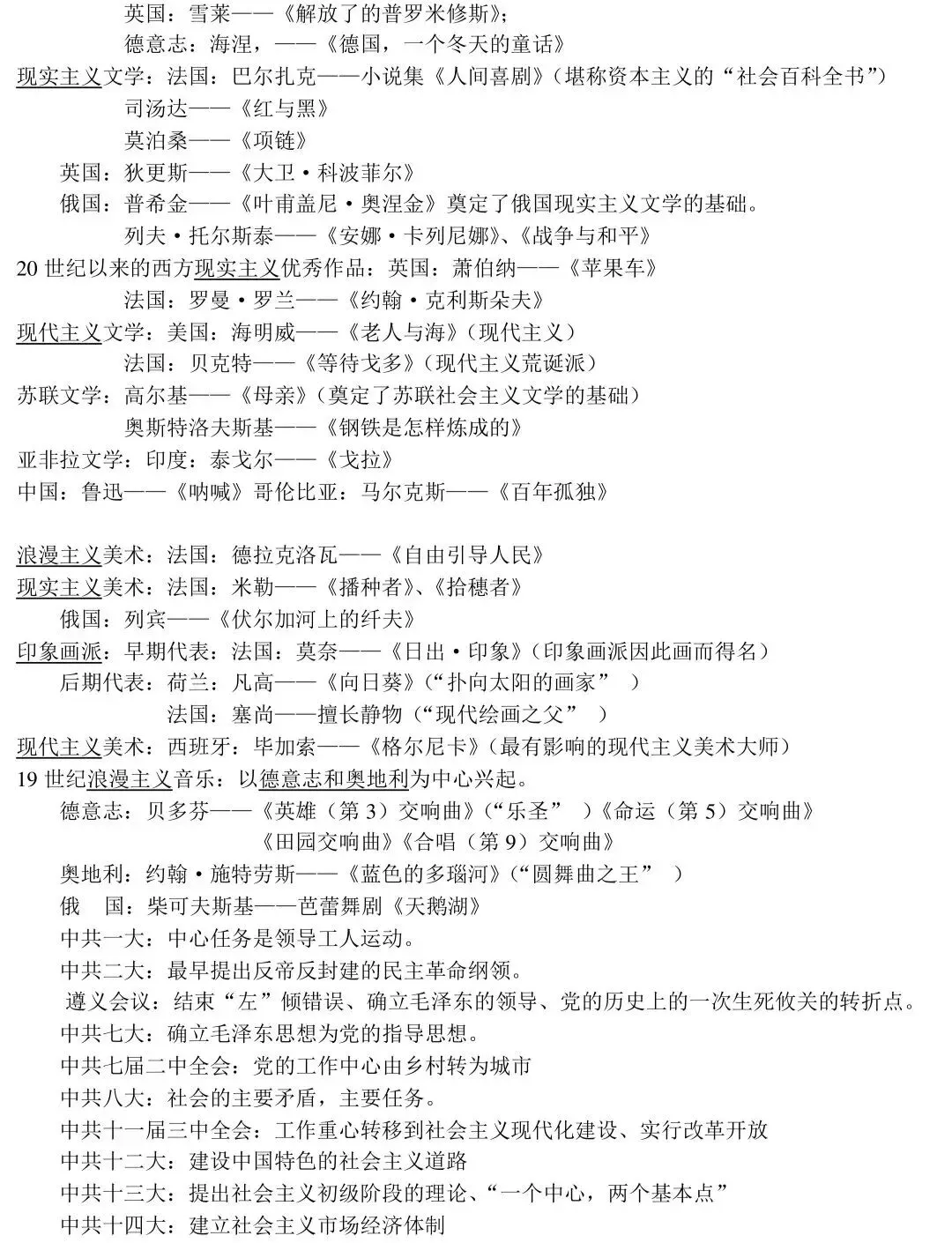 高考历史知识点总结!(基础版)-第17张图片-四季读书网 高考历史知识点总结!(基础版)-第17张图片-四季读书网