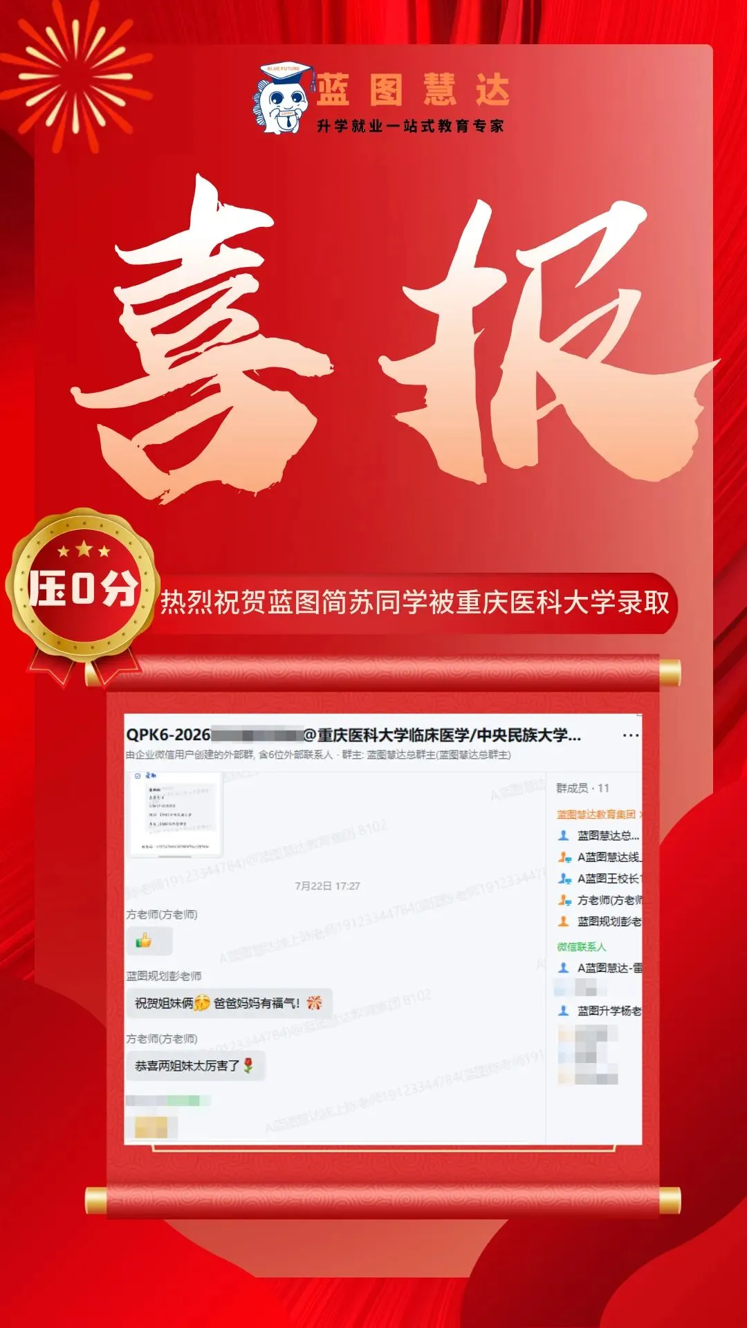 录取喜报 | 蓝图学子2026年高考录取喜报汇总-第18张图片-四季读书网