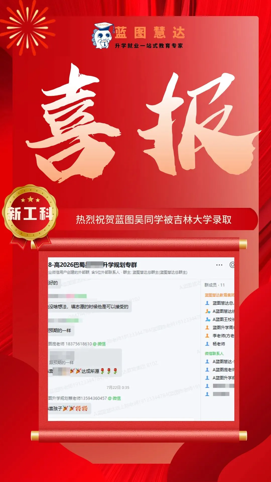 录取喜报 | 蓝图学子2026年高考录取喜报汇总-第103张图片-四季读书网