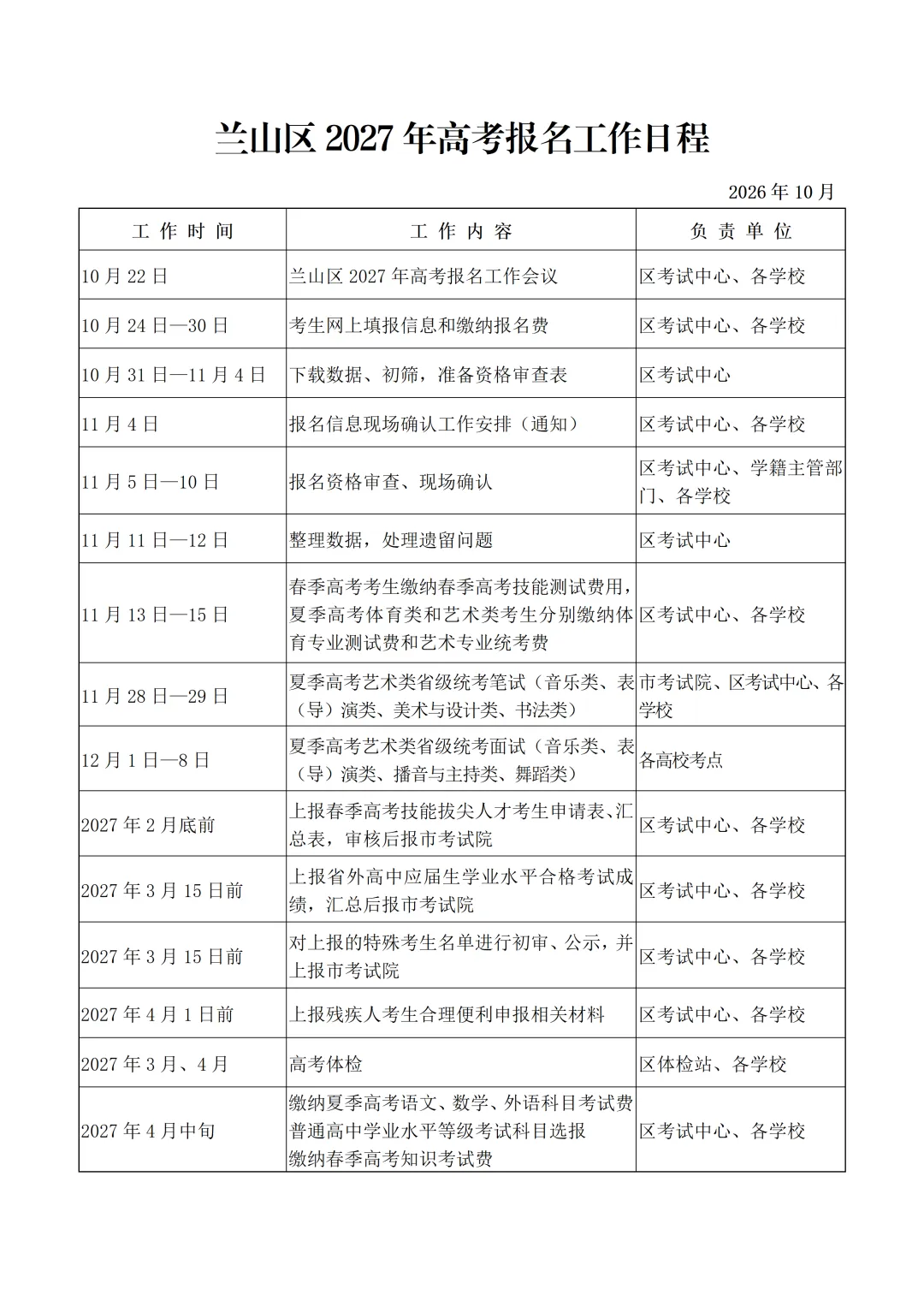 【义中转载】兰山区2027年高考报名公告-第2张图片-四季读书网 【义中转载】兰山区2027年高考报名公告-第2张图片-四季读书网