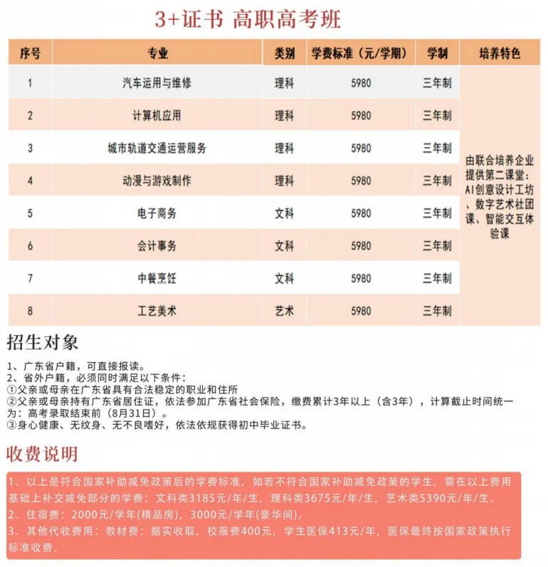 初三家长提前看!广州通用职业技术学校2026招生简章-第3张图片-四季读书网
