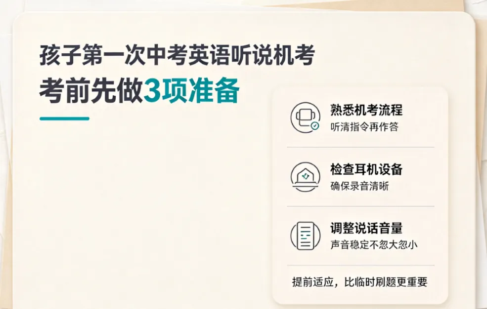 北京初二家长注意:孩子第一次中考英语听说机考,只剩14个月了-第1张图片-四季读书网