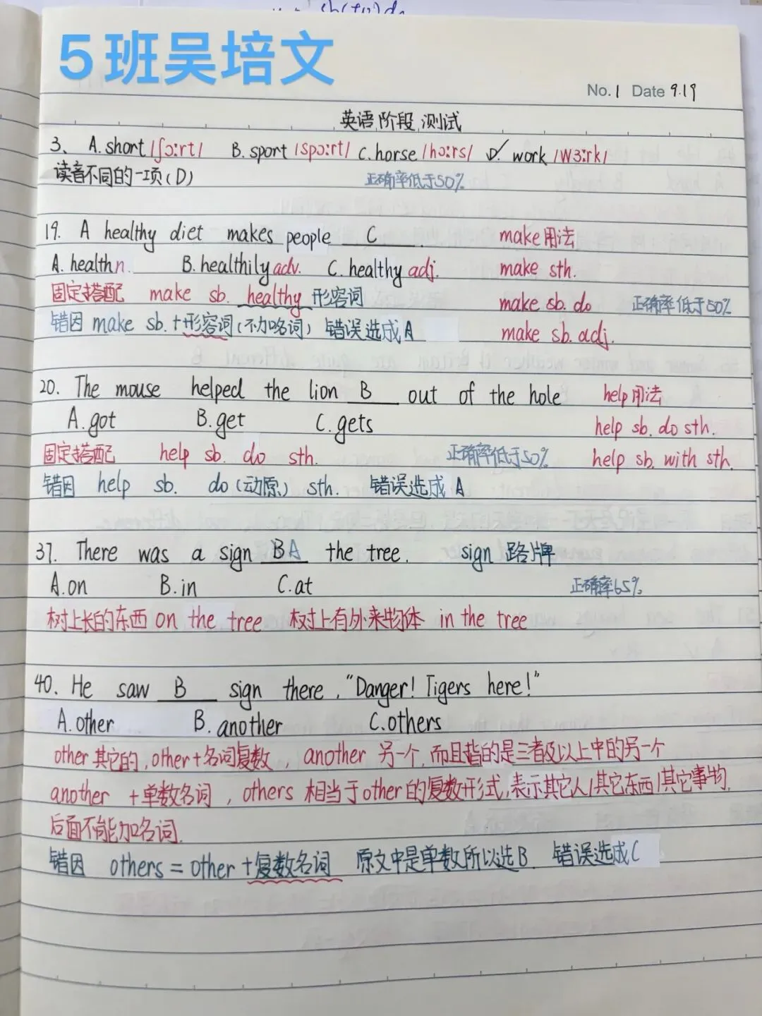 初一英语＂学习之星＂风云榜-第11张图片-四季读书网