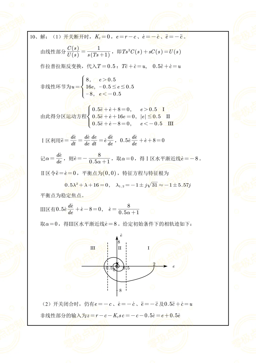 【控制真题】同济大学2025年825自动控制原理真题+参考答案!-第15张图片-四季读书网 【控制真题】同济大学2025年825自动控制原理真题+参考答案!-第15张图片-四季读书网