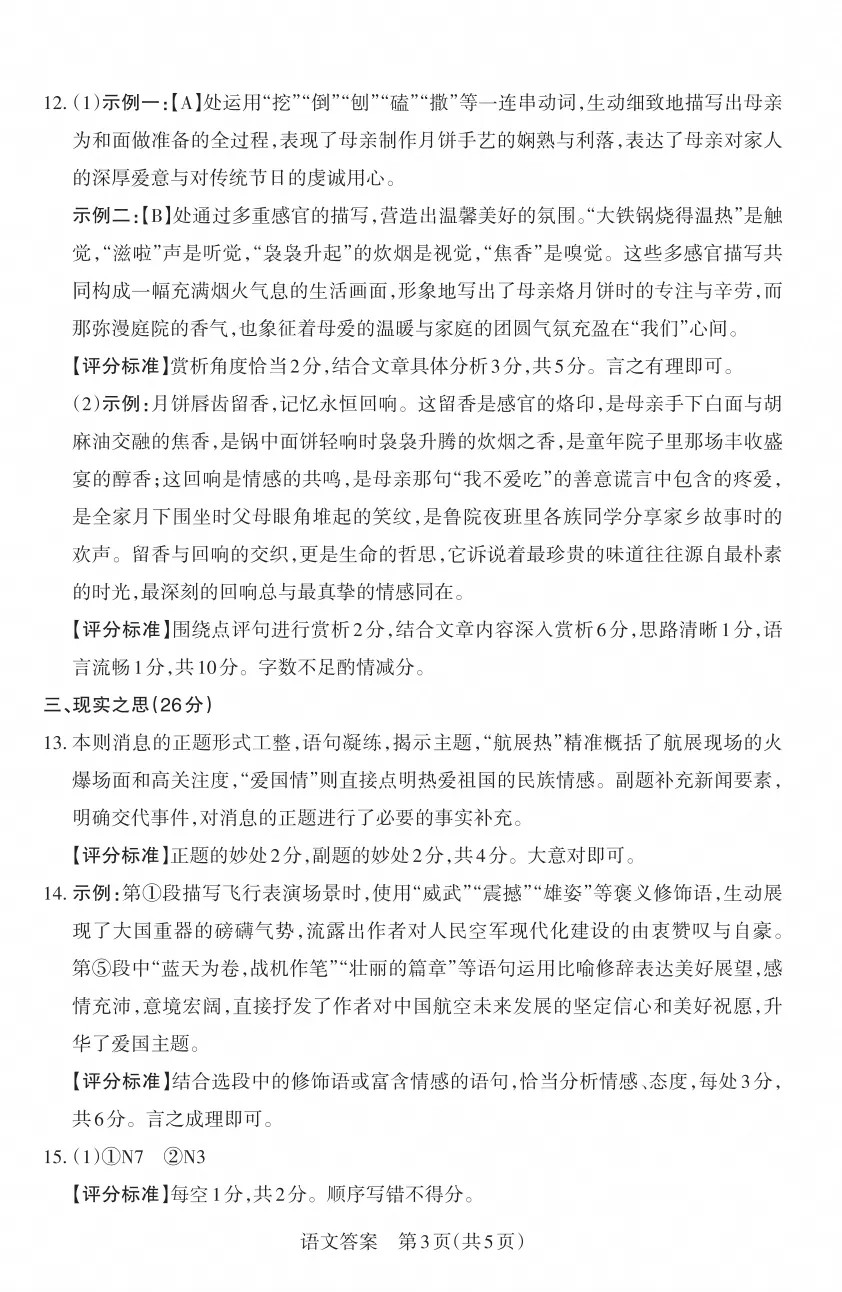 2025-2026晋文源初一、初二、初三期中考试语文试卷及答案,附带作文范例6篇-第25张图片-四季读书网