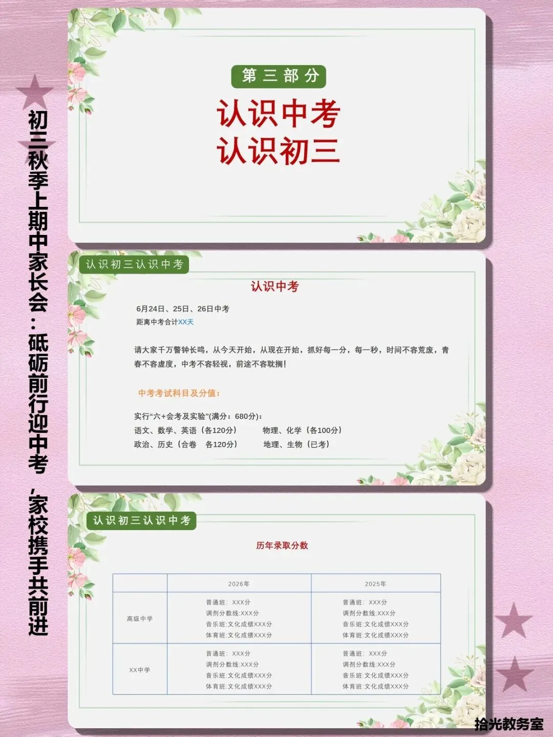 初三家长不会开?这份65页＂中考冲刺＂家长会课件把战略战术全讲透了-第19张图片-四季读书网