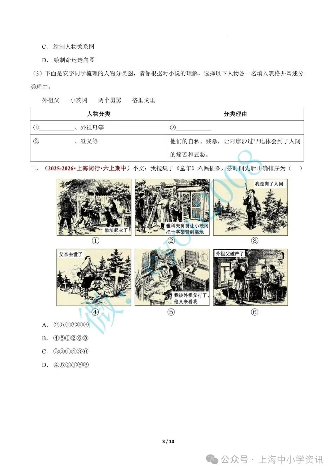 专题 04 整本书阅读(期中真题汇编,上海专用)---六年级语文上册(1)-第4张图片-四季读书网