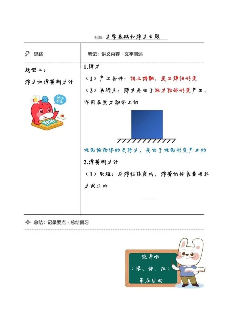 初二物理手写笔记合集-第34张图片-四季读书网