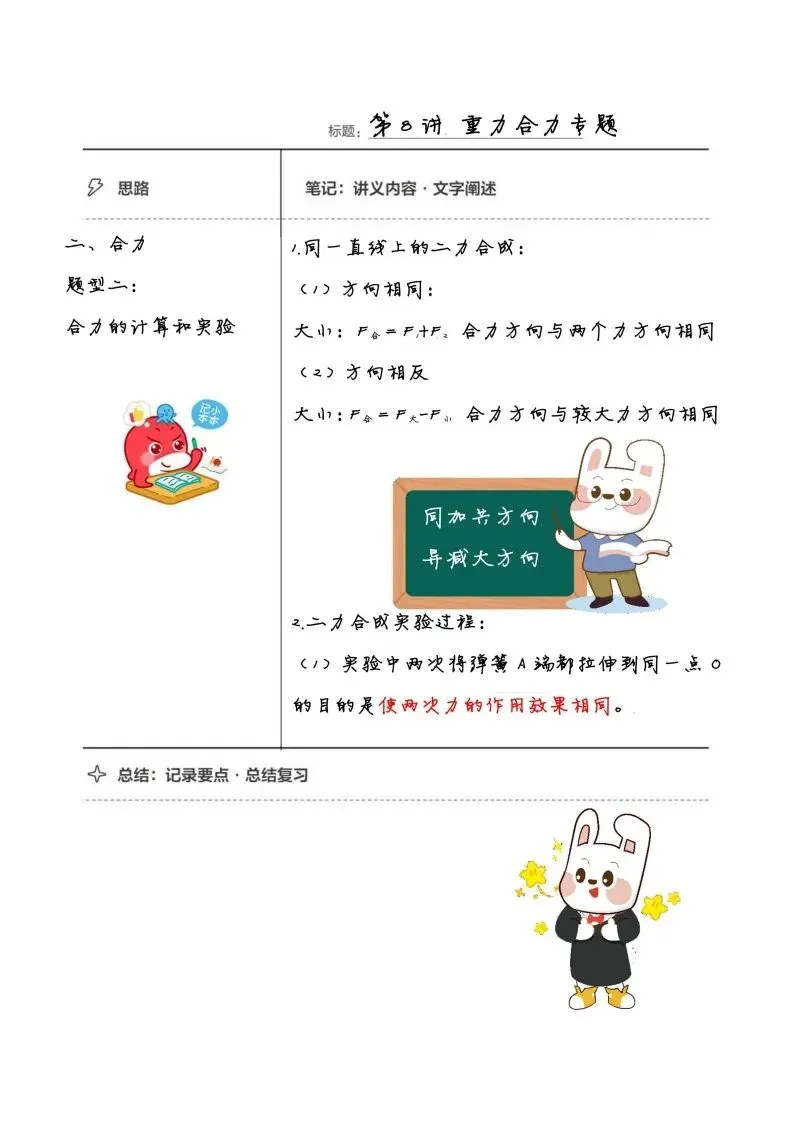初二物理手写笔记合集-第39张图片-四季读书网