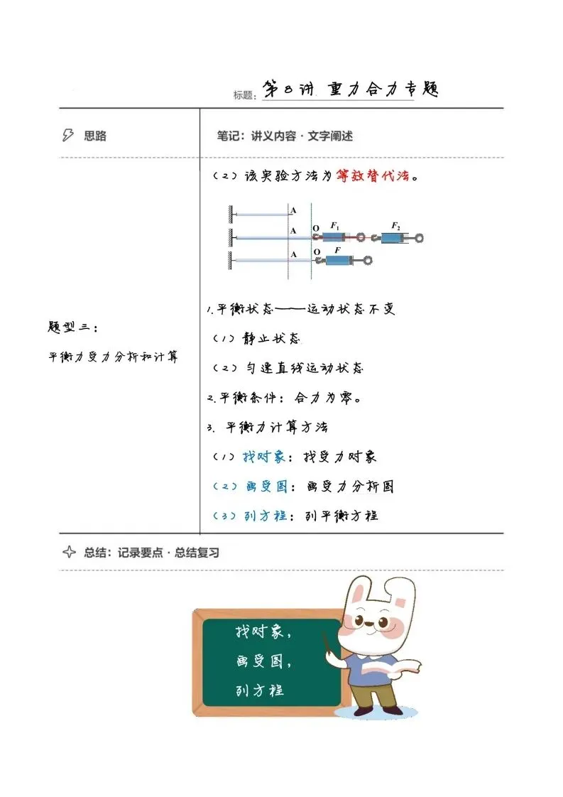 初二物理手写笔记合集-第40张图片-四季读书网