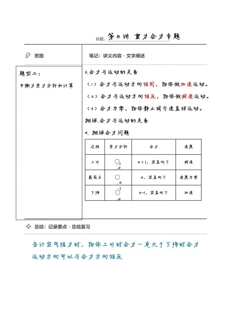 初二物理手写笔记合集-第41张图片-四季读书网