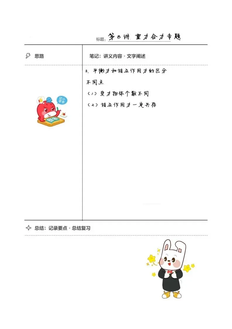 初二物理手写笔记合集-第43张图片-四季读书网