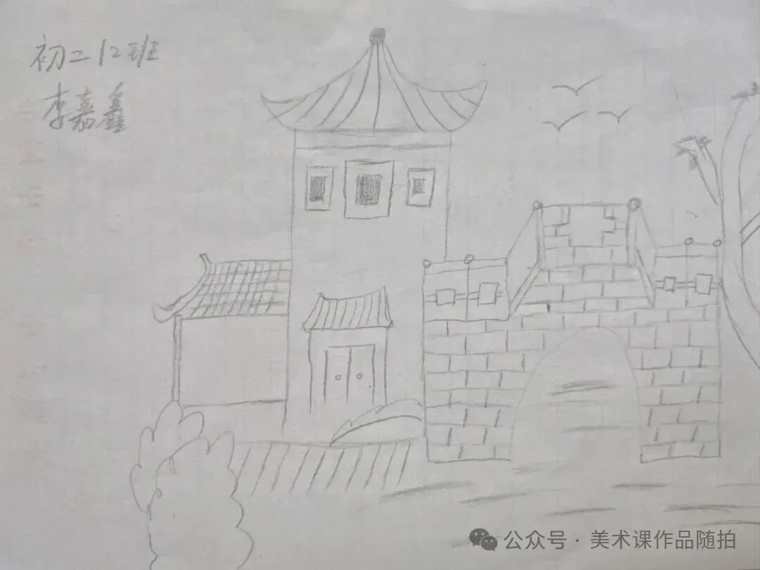 初二12班美术课堂作品《古典园林》-第17张图片-四季读书网