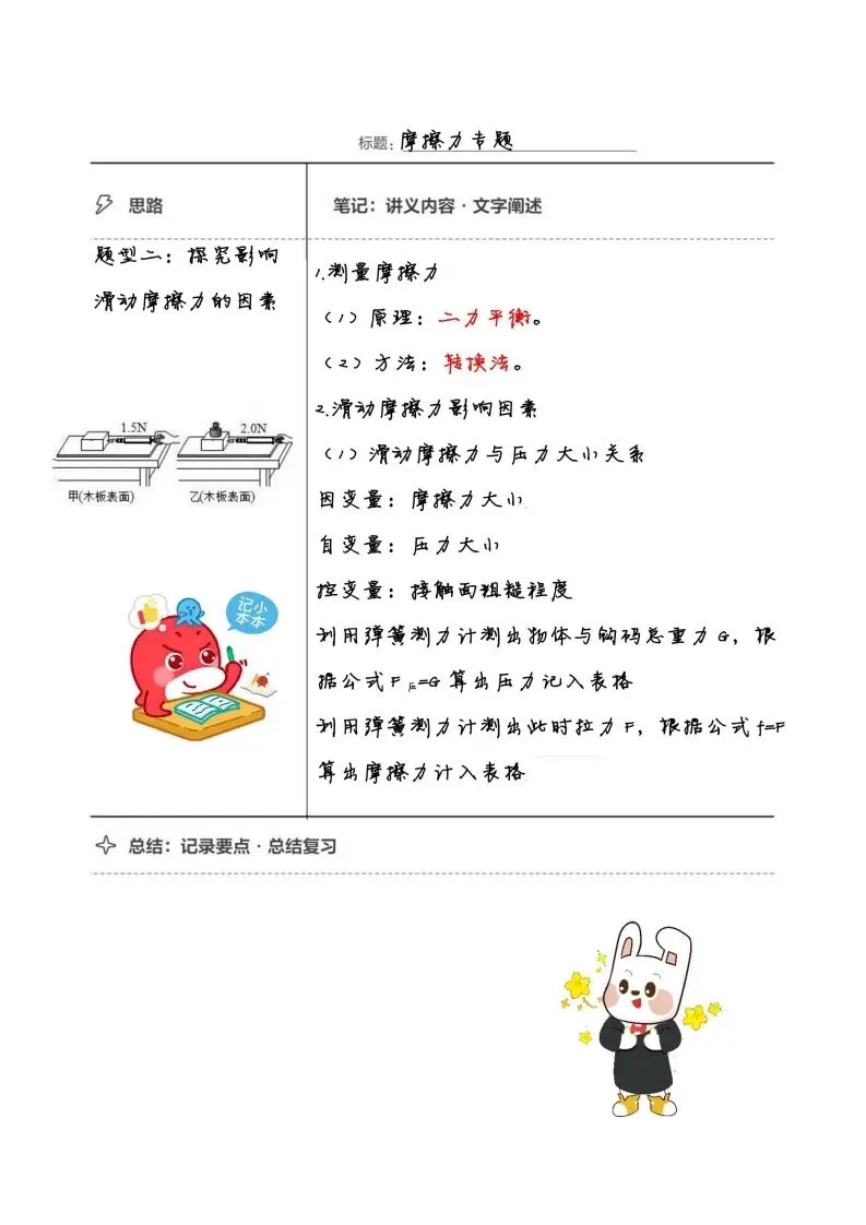 初二物理手写笔记合集-第50张图片-四季读书网