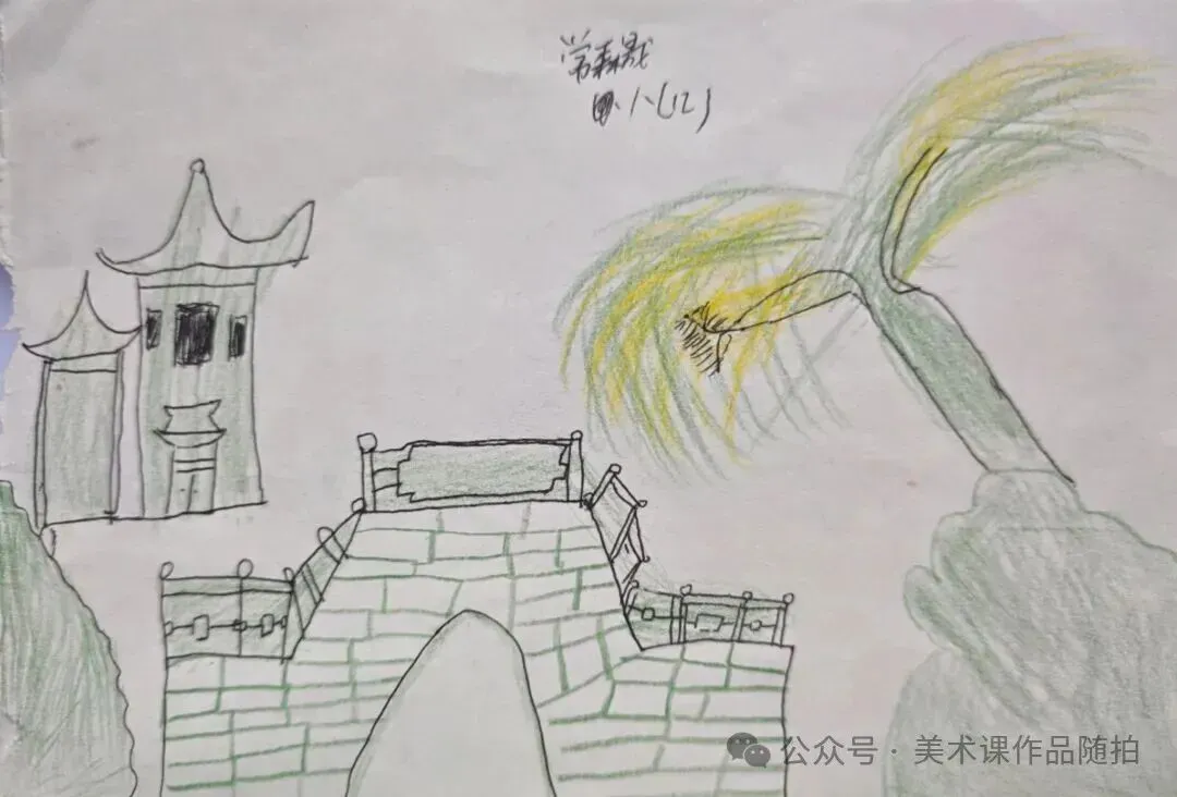 初二12班美术课堂作品《古典园林》-第34张图片-四季读书网
