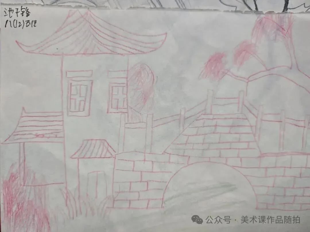 初二12班美术课堂作品《古典园林》-第35张图片-四季读书网