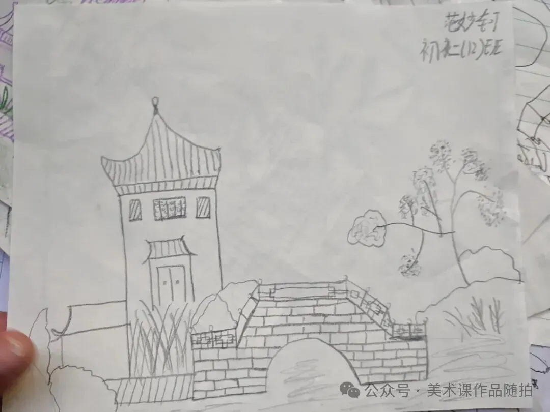 初二12班美术课堂作品《古典园林》-第38张图片-四季读书网