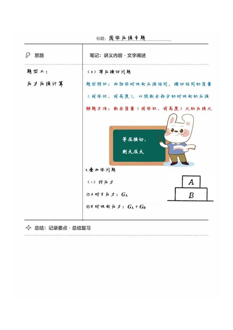 初二物理手写笔记合集-第57张图片-四季读书网