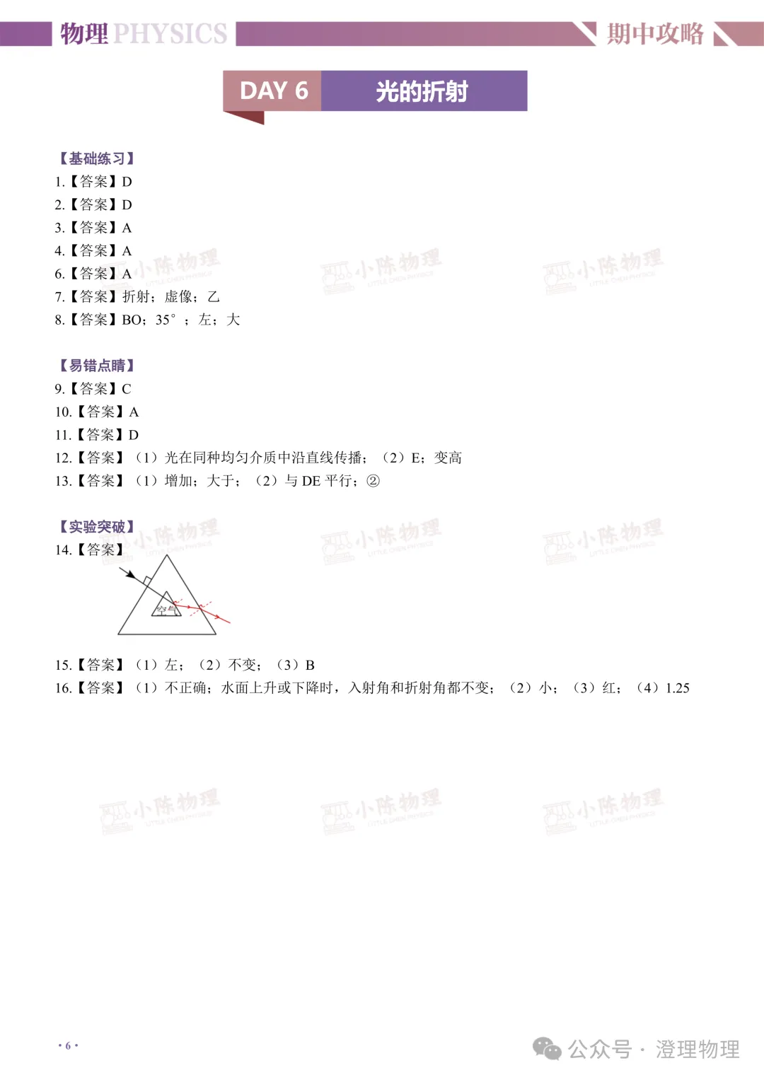 初二物理期中打卡 Day6 光的折射-第15张图片-四季读书网